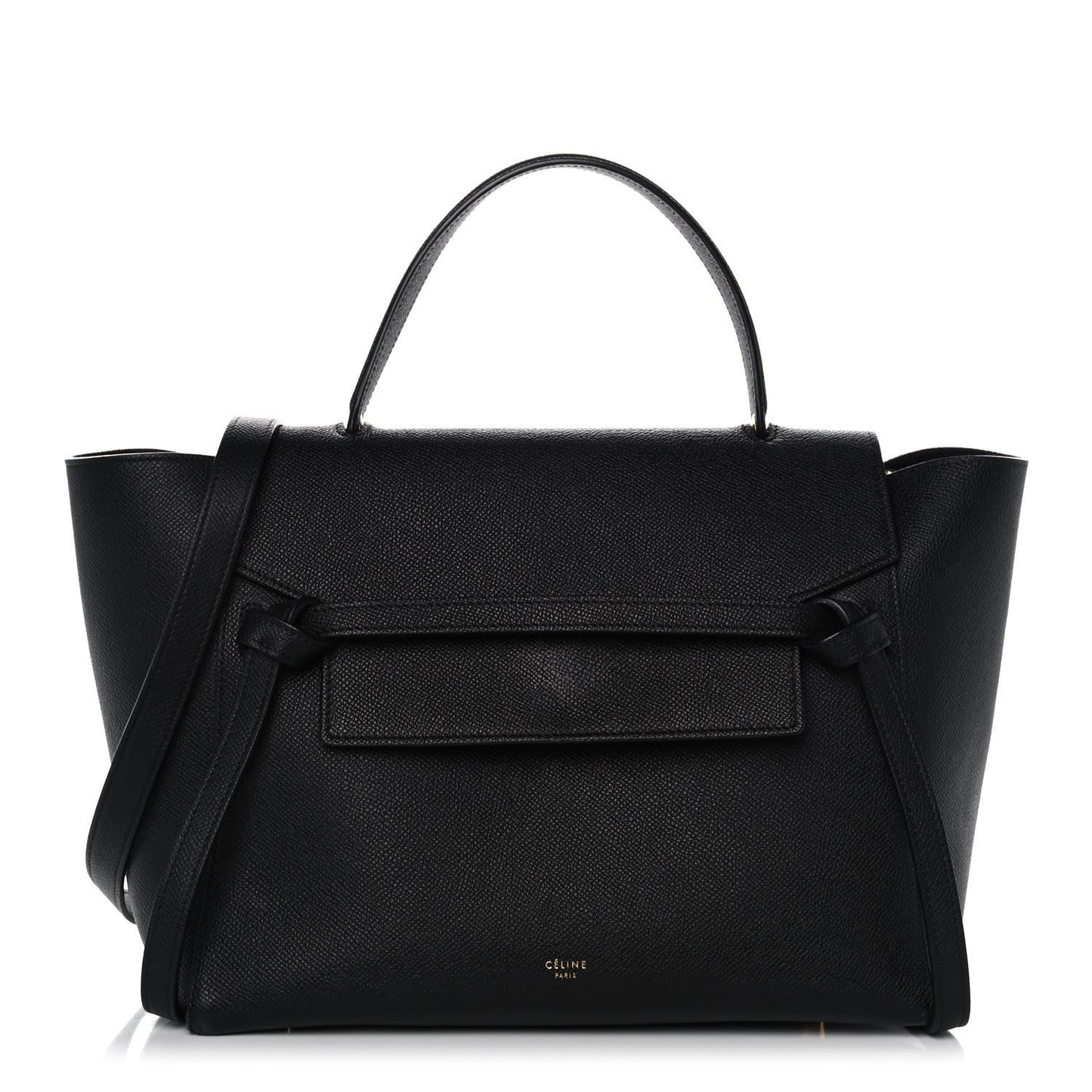Grained Calfskin Mini Belt Bag Black