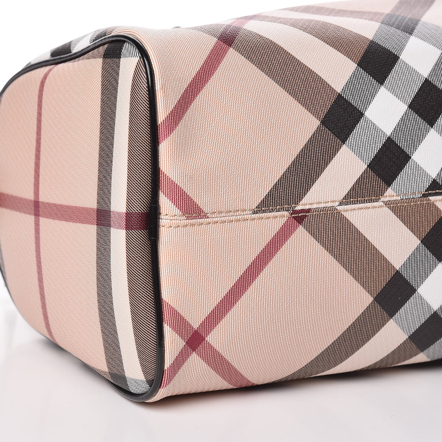 Burberry Supernova Check Small Chester Bowling Bag Black 7 of 9