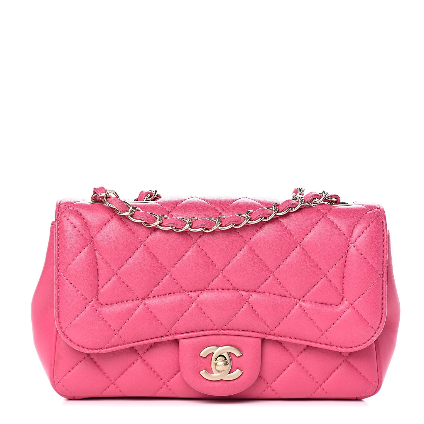 Lambskin Quilted Mini Mademoiselle Chic Flap Pink