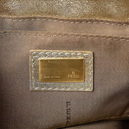 Fendi Metallic Calfskin Zucchino Compilation Pochette Gold 6 of 9