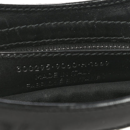 Balenciaga Calfskin Woven Nylon Mesh Classic Silver Hardware Mini City Black White 9 of 17