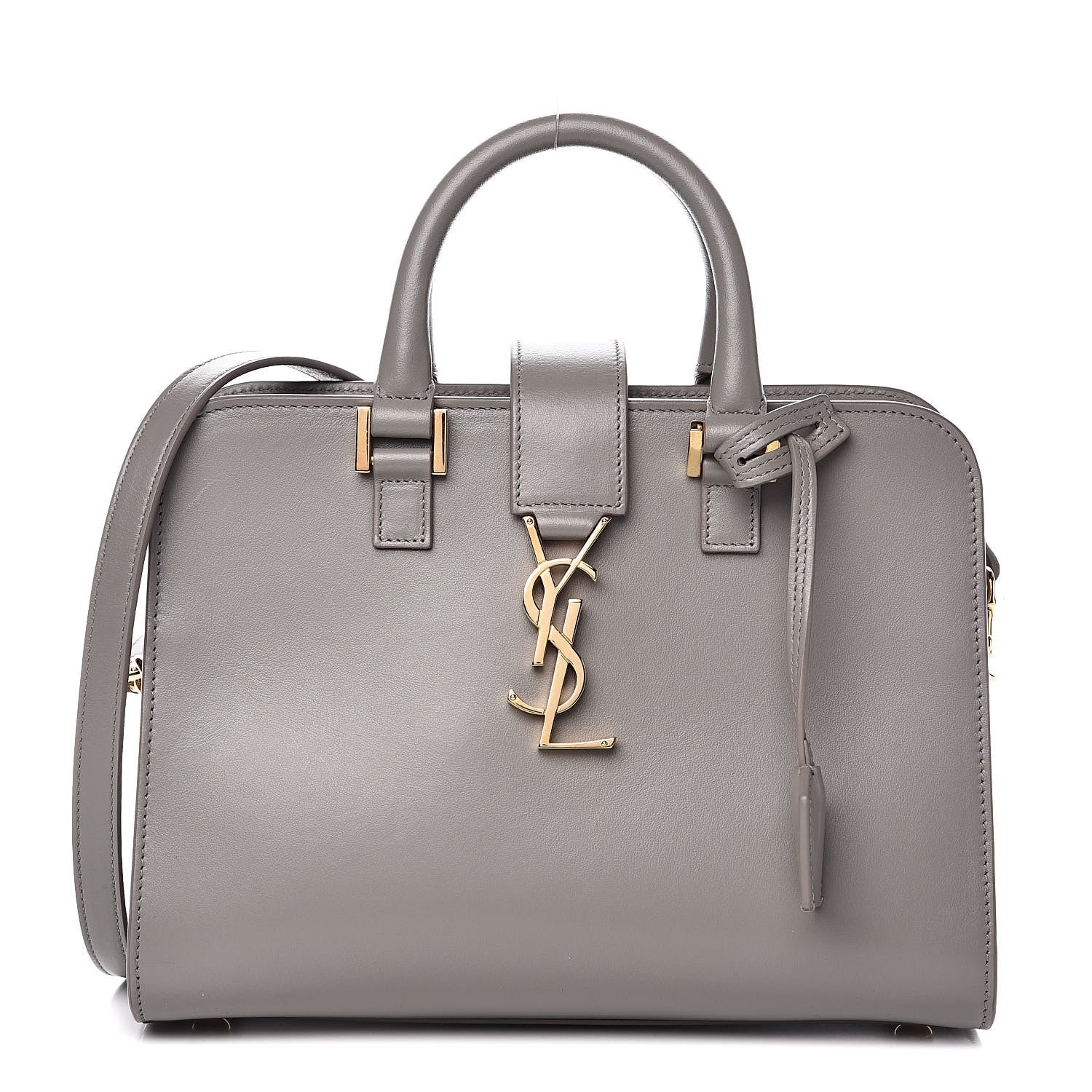 Saint Laurent Calfskin Monogram Baby Cabas Fog 1 of 11