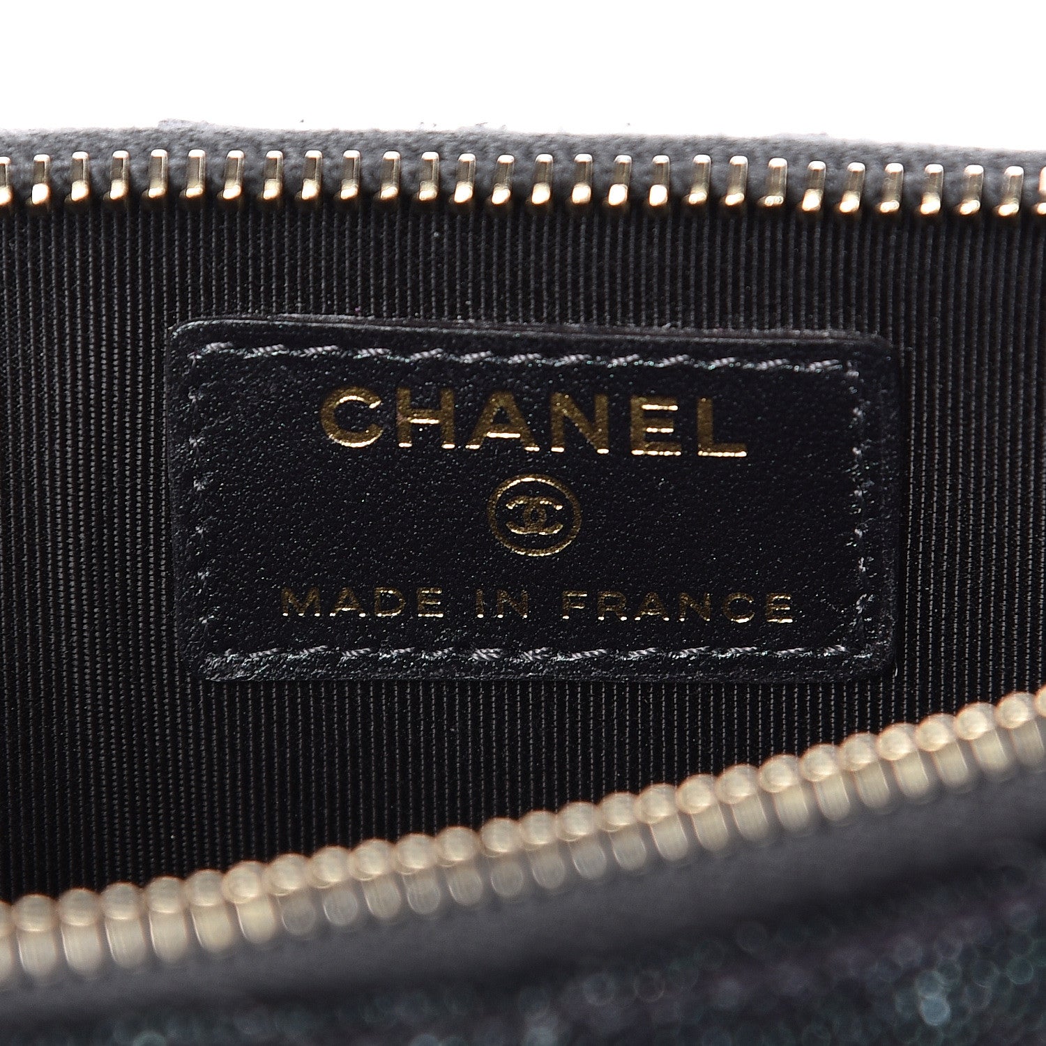 Chanel Iridescent Caviar Quilted Classic Flat Wallet Pouch Black 6 of 8