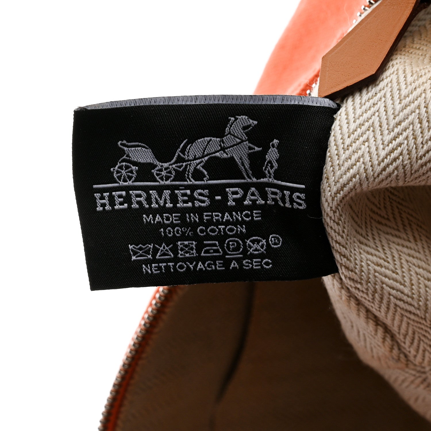 Hermes Canvas Small Bride-A-Brac Pouch Orange Burgundy 8 of 8