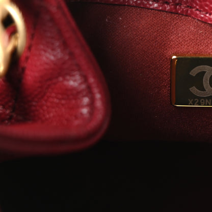Chanel Caviar Quilted Small Chanel 25 Handbag Burgundy 7 of 11