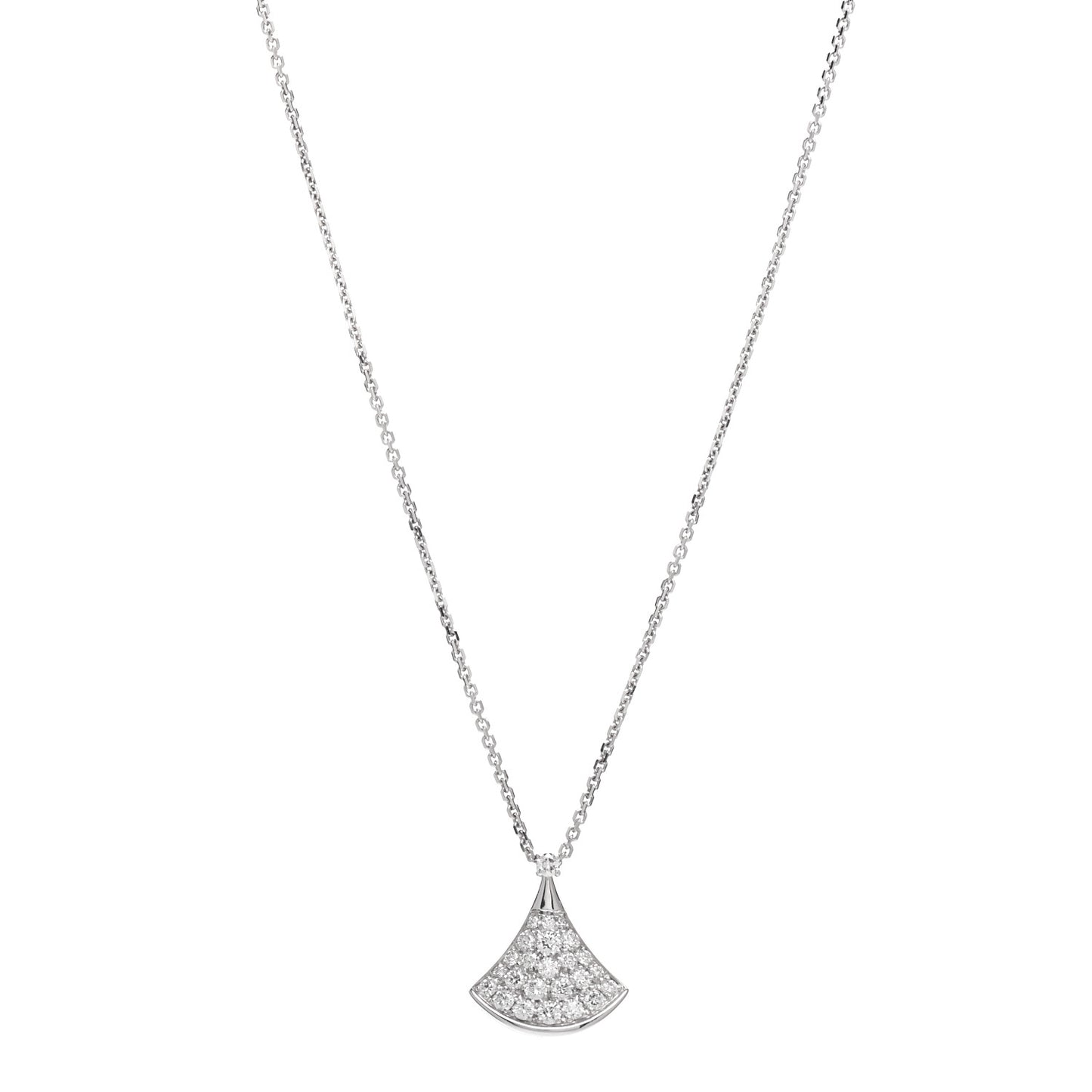 18K White Gold Diamond Divas' Dream Pave Necklace