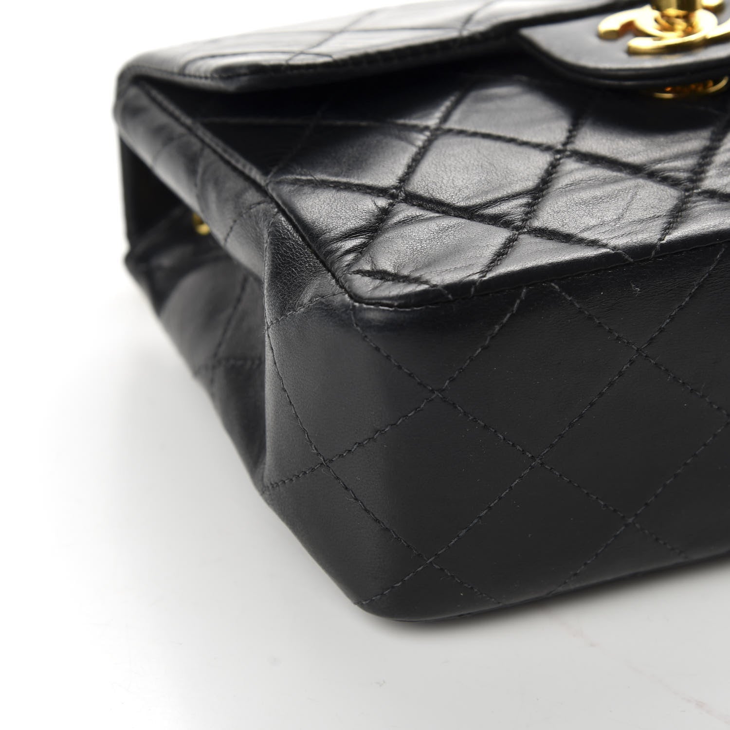 Chanel Lambskin Quilted Mini Square Flap Black 8 of 9