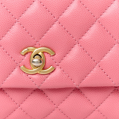 Chanel Caviar Lizard Embossed Quilted Mini Coco Handle Flap Pink 9 of 13