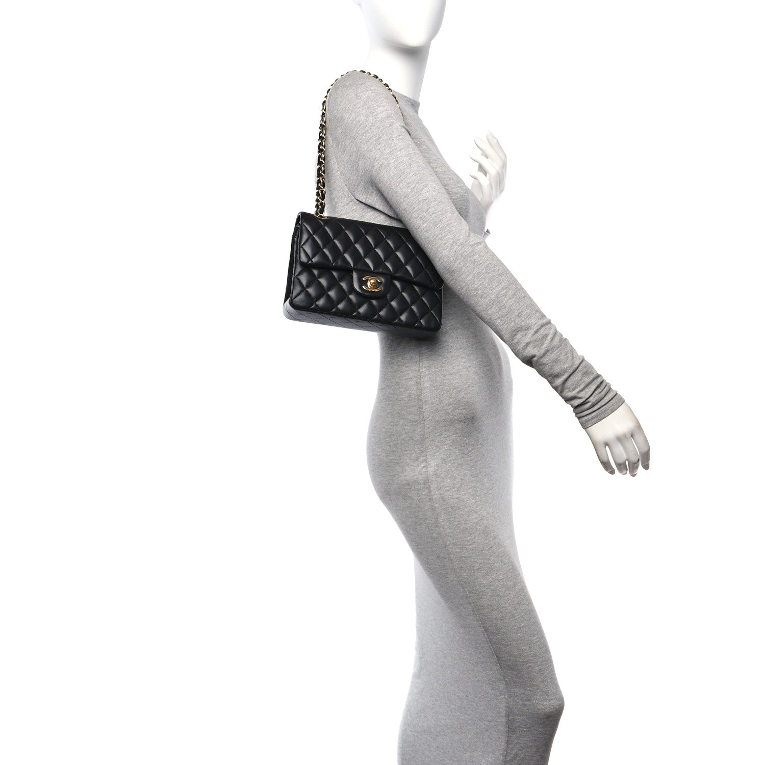 Chanel Lambskin Quilted Small Double Flap Black 3 of 10