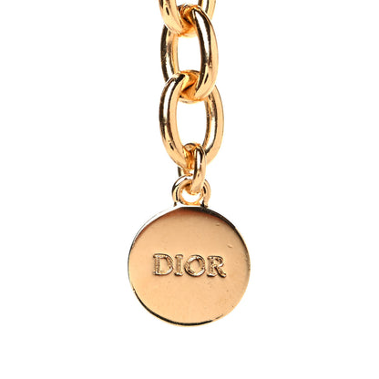 Christian Dior Metal Danseuse Etoile Chain Choker Necklace Gold 3 of 3