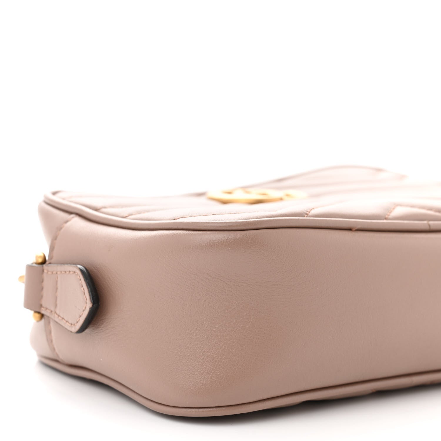 Gucci Calfskin Matelasse Mini GG Marmont Chain Shoulder Bag Porcelain Rose 9 of 14