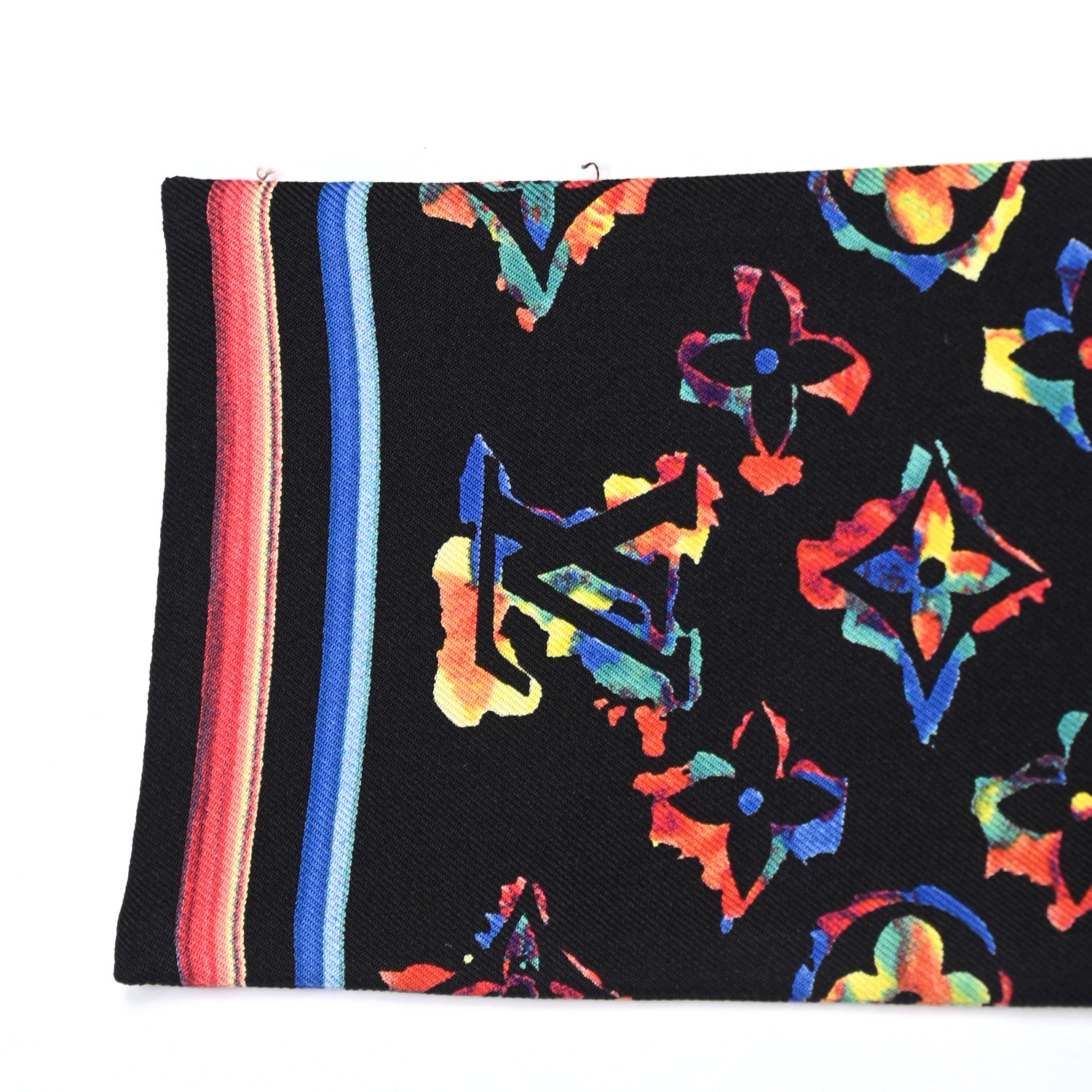 Louis Vuitton Silk Monogram Rainbow Bandeau Black 4 of 4