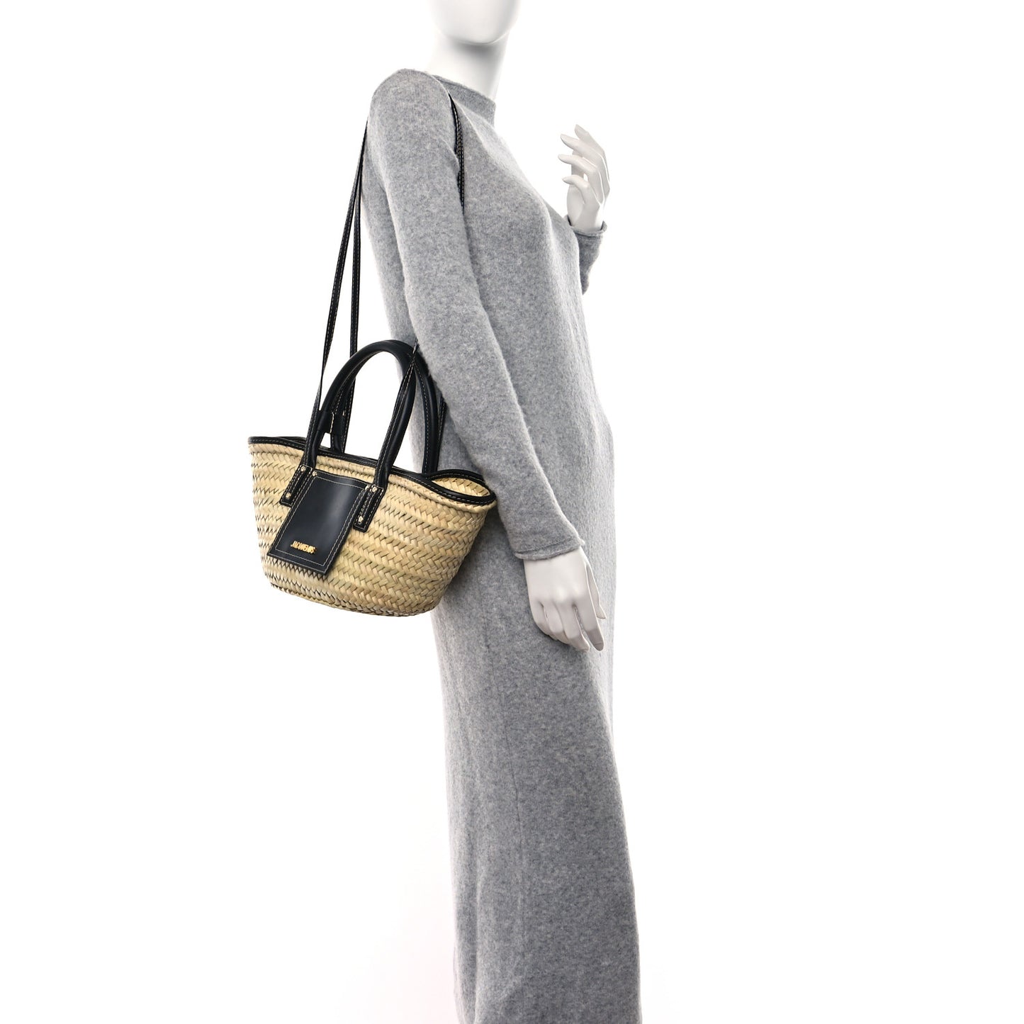 Raffia Le Petit Panier Soli Black