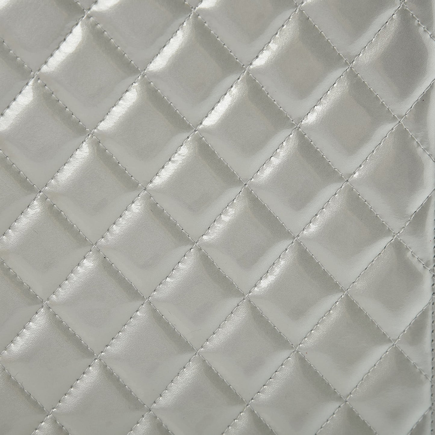 Patent Quilted Brilliant iPad Case Grey