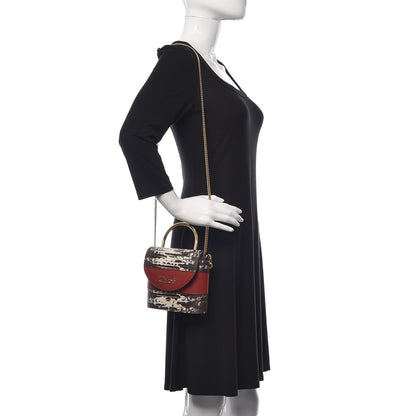 Chloe Calfskin Lizard Embossed Small Aby Lock Sepia Brown 2 of 9