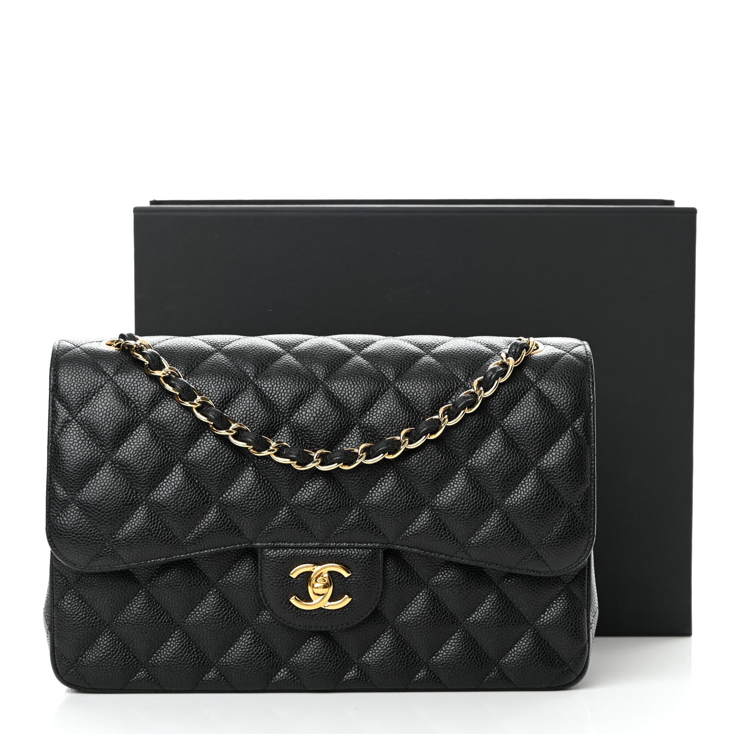 Chanel Caviar Quilted Jumbo Double Flap Black 13 of 13