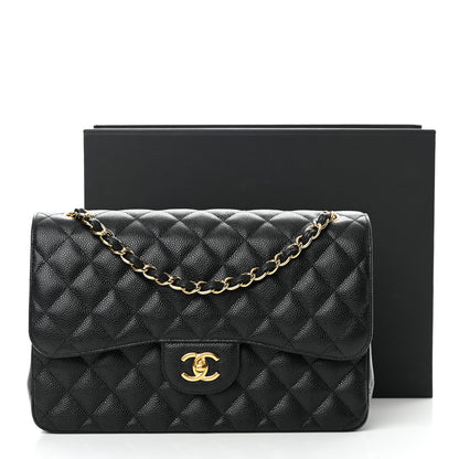 Chanel Caviar Quilted Jumbo Double Flap Black 13 of 13