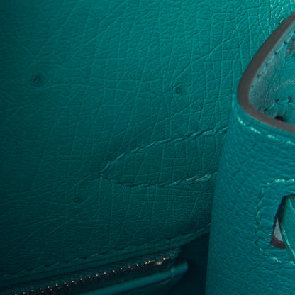 Hermes Ostrich Kelly Sellier 25 Vert Verone 27 of 45