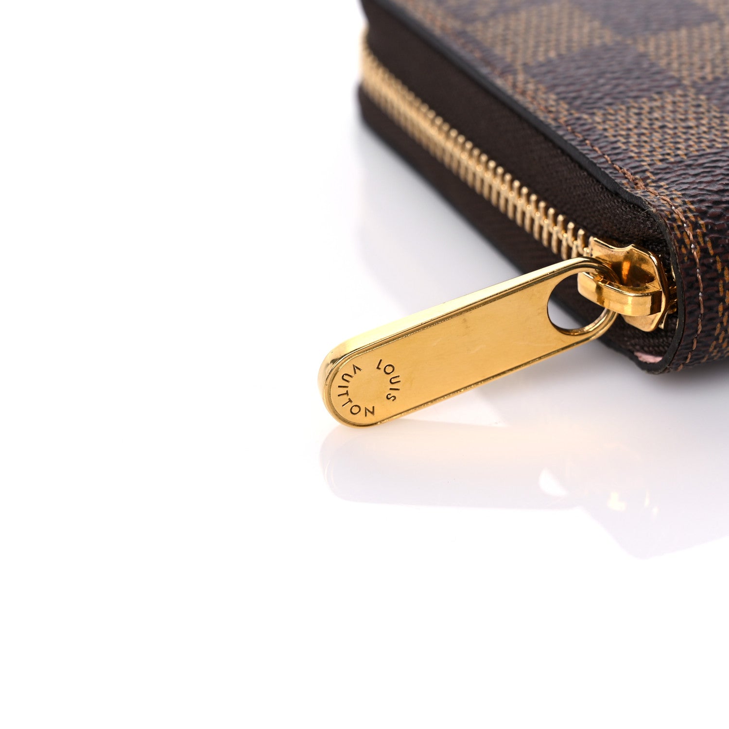 Louis Vuitton Damier Ebene Zippy Wallet Rose Ballerine 7 of 9