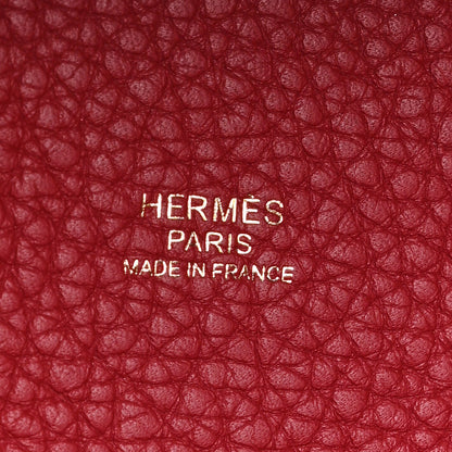 Hermes Taurillon Clemence Picotin Lock 22 MM Rouge Grenat 6 of 12