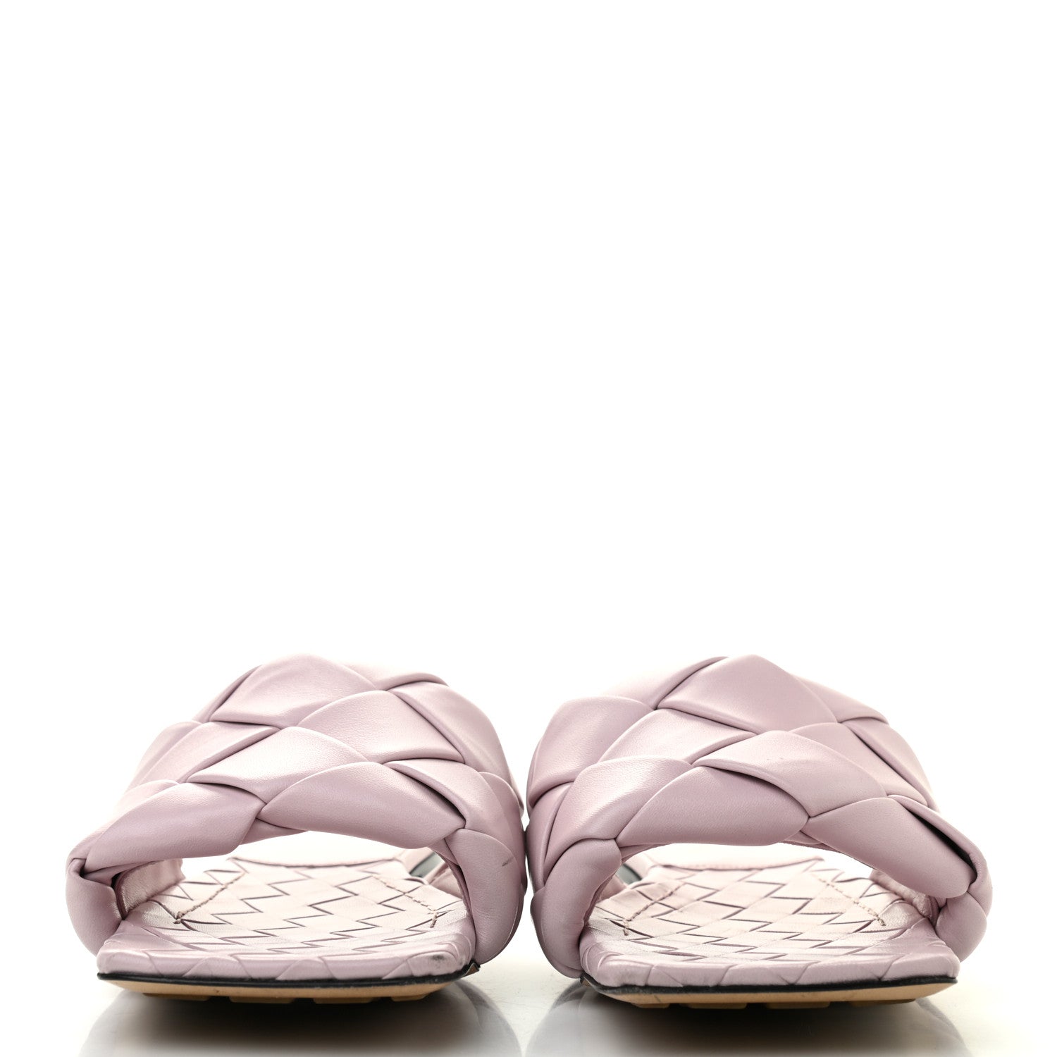 Bottega Veneta Nappa Maxi Intrecciato Lido Flat Sandals 38.5 Magnolia 2 of 9