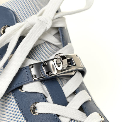 Hermes Canvas Calfskin Daydream Sneakers 36.5 Bleu Marine 11 of 13