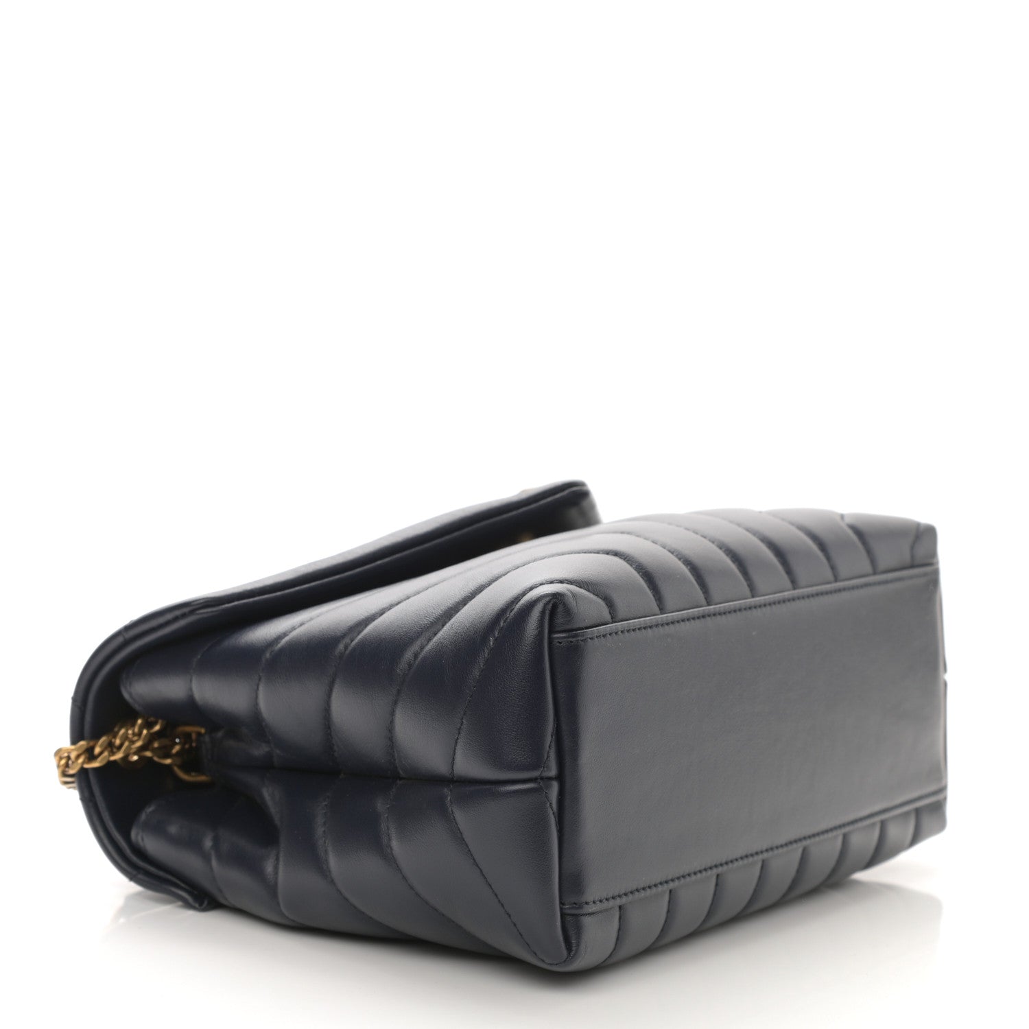 Saint Laurent Calfskin Y Quilted Monogram Small Loulou Chain Satchel Denim Brut 4 of 8