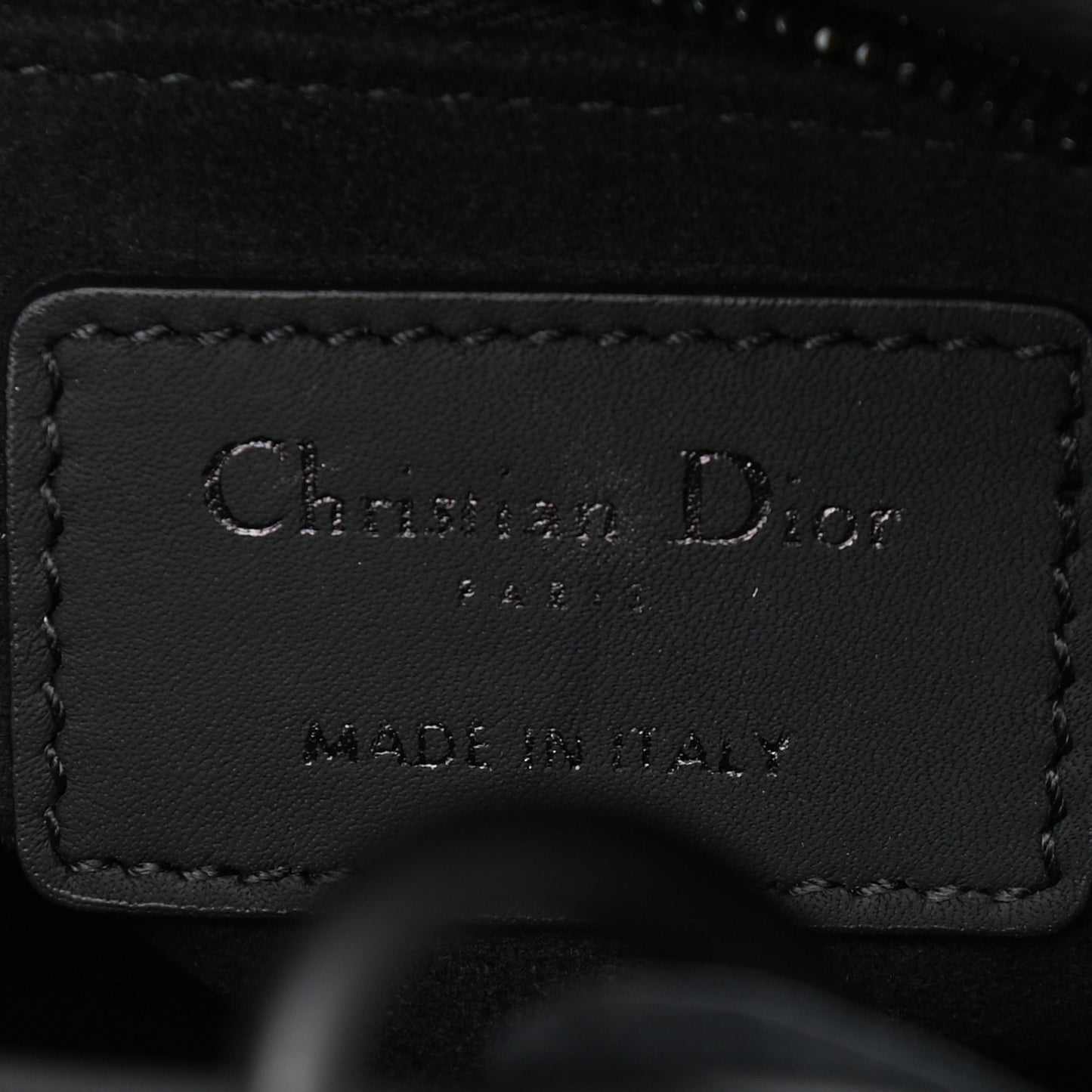 Ultra Matte Calfskin Cannage Mini Lady Dior Black