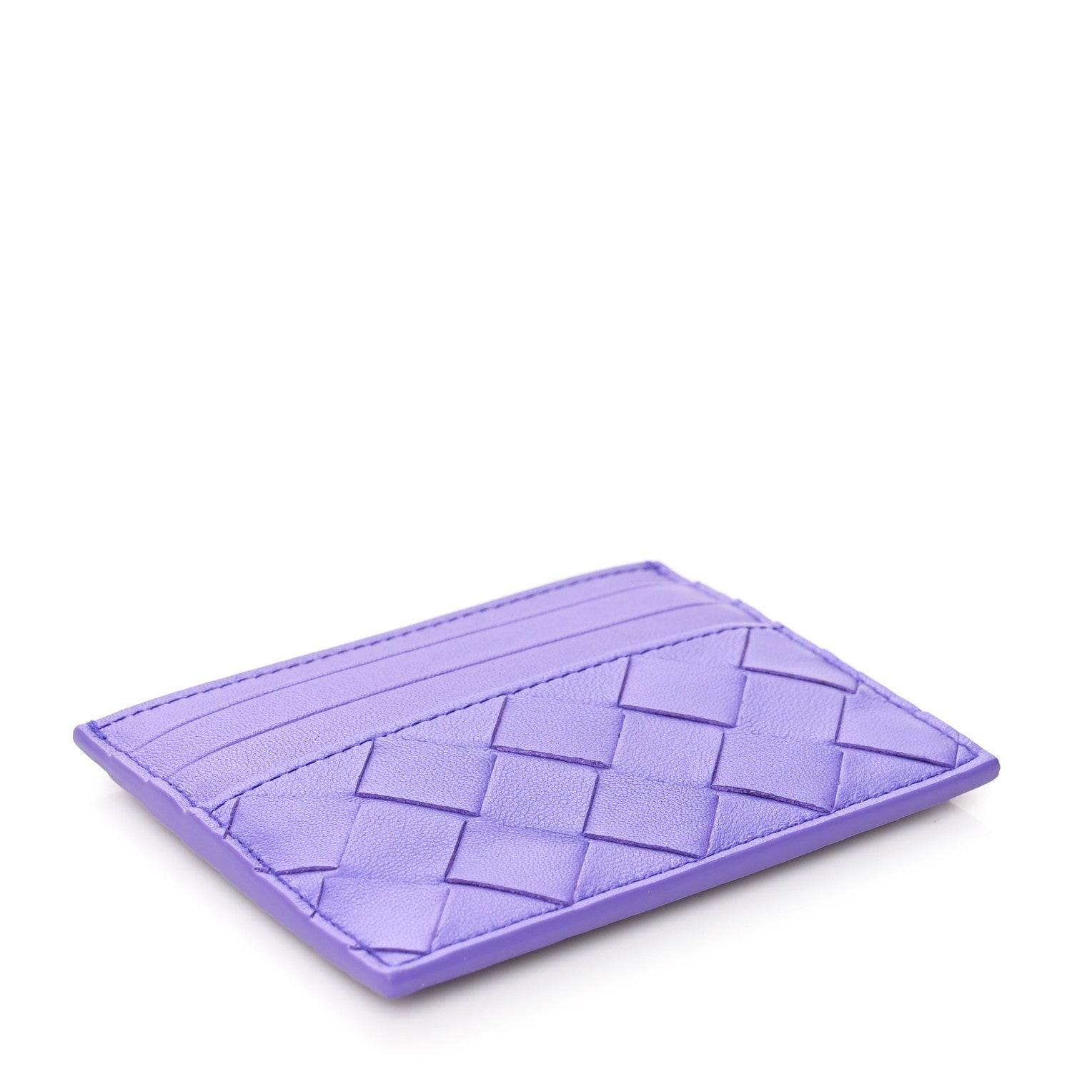 Bottega Veneta Nappa Intrecciato Woven Card Holder Purple 4 of 7