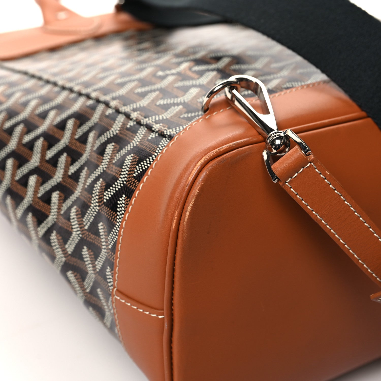 Goyard Goyardine Calfskin Alpin MM Backpack Gold Black 10 of 15