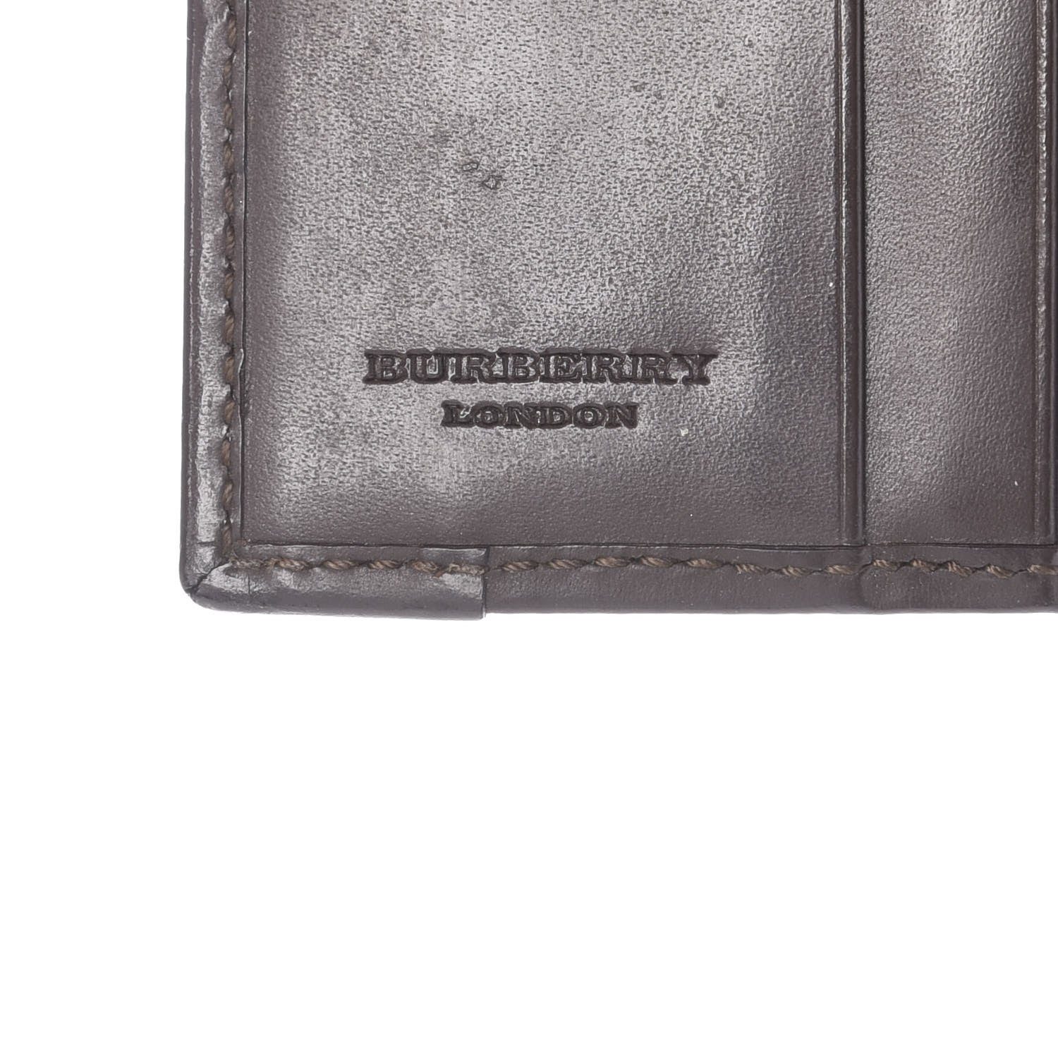 Burberry Smoked Check Bi-Fold Wallet Black Brown 6 of 8