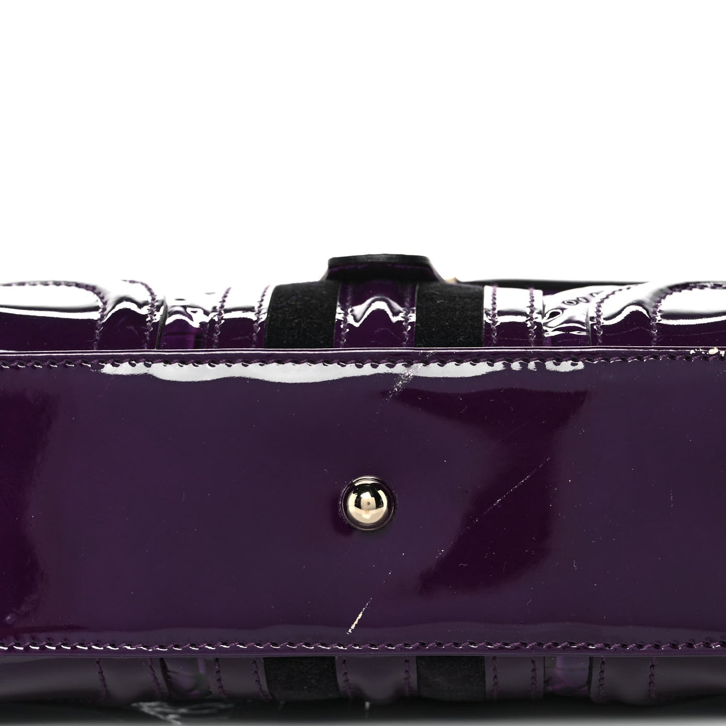 Patent Horsebit Treasure Flap Purple