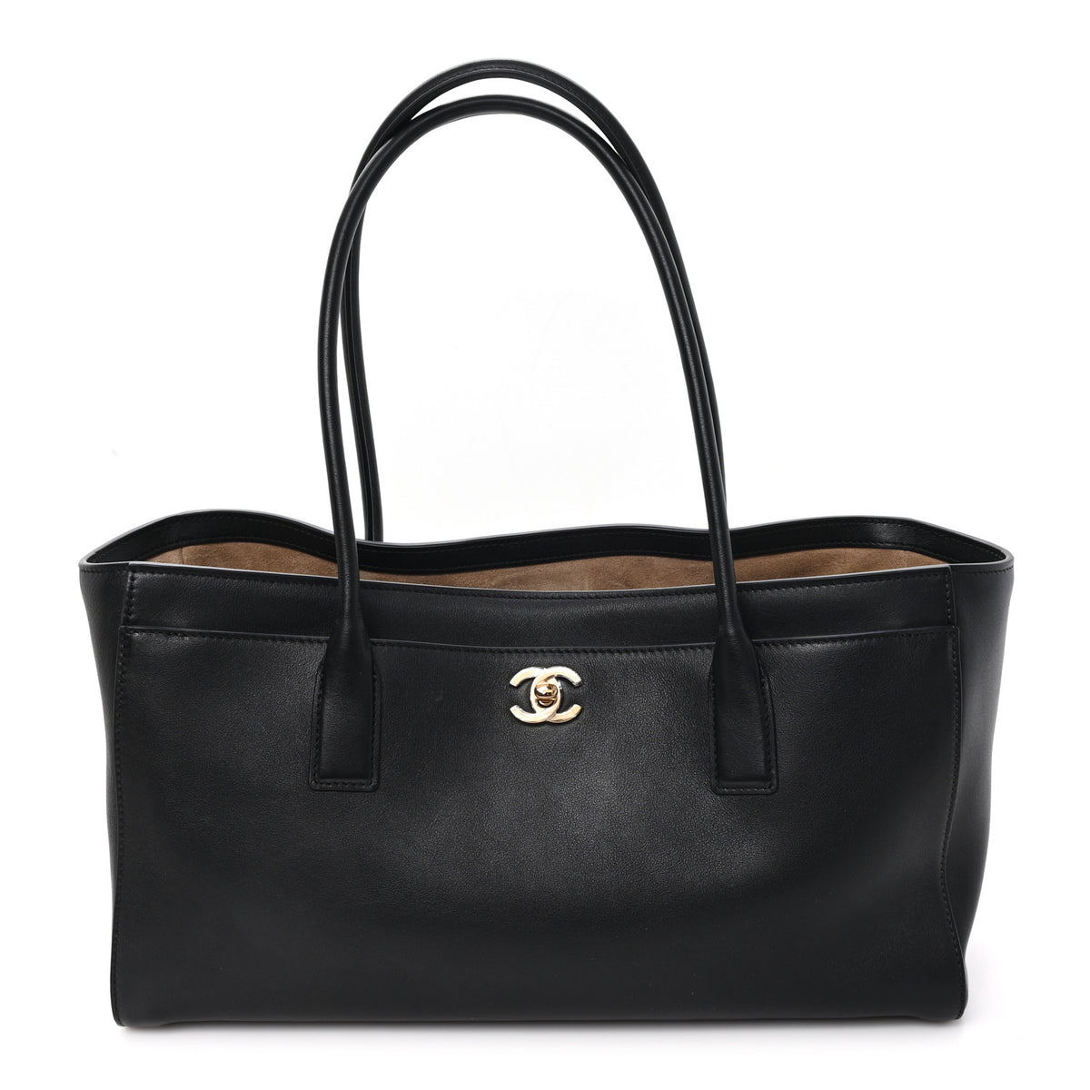 Calfskin Archetype Small Shopping Tote Black