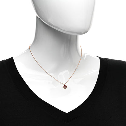Van Cleef & Arpels 18K Rose Gold Carnelian Sweet Alhambra Pendant Necklace 2 of 5
