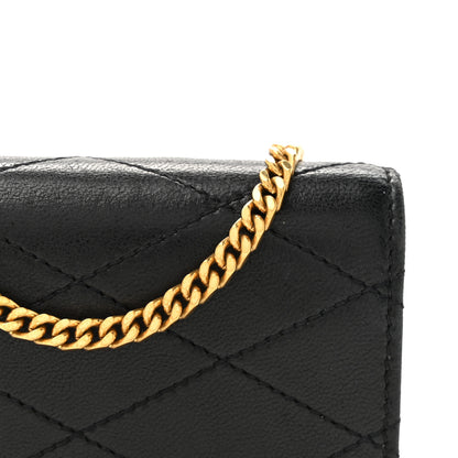 Saint Laurent Lambskin Quilted Monogram Baby Crossbody Bag Black 8 of 14