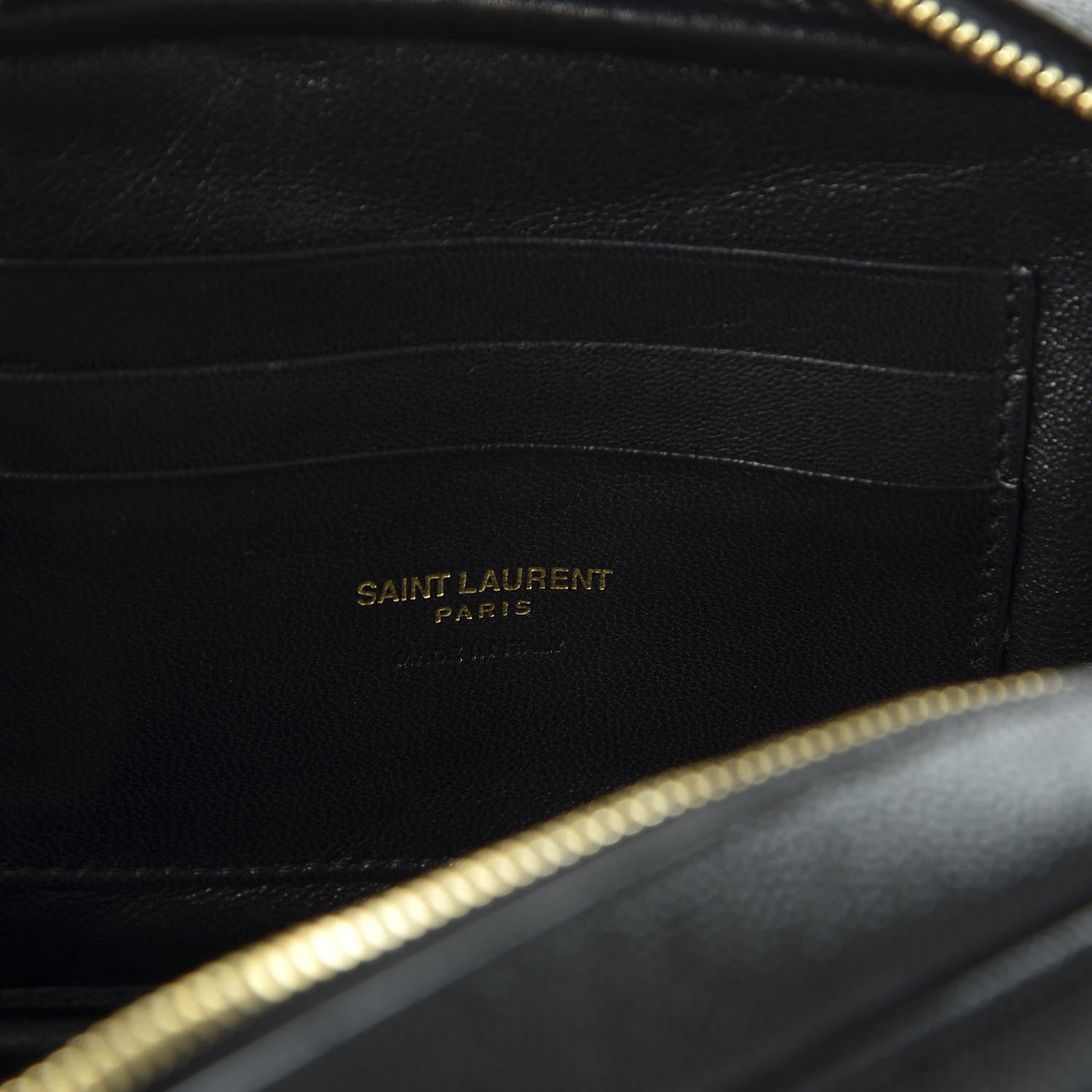 Saint Laurent Grain De Poudre Matelasse Monogram Mini Lou Camera Bag Black 7 of 9