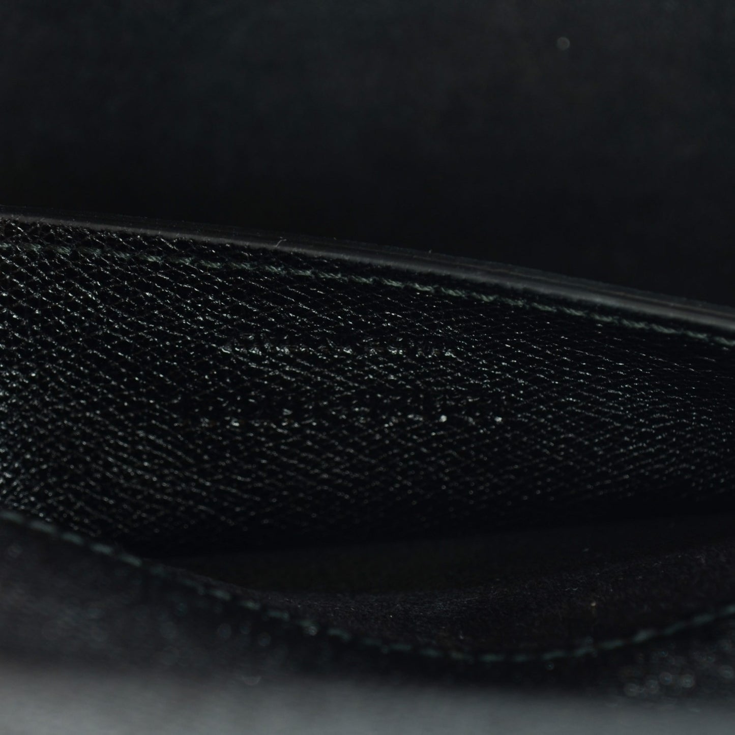 Glossy Grained Calfskin Lutetia Flap Clutch Black