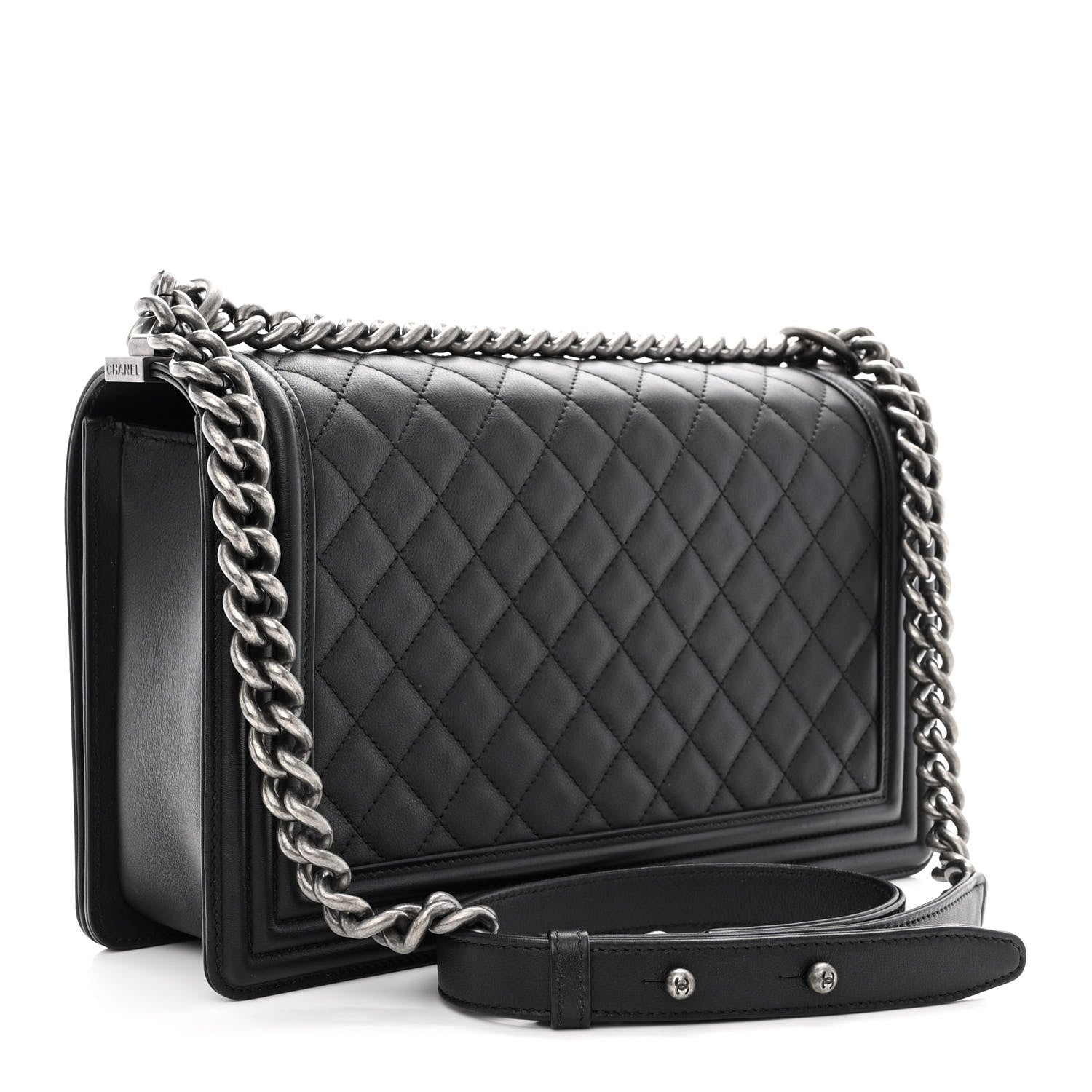 Chanel Calfskin Quilted New Medium Boy Flap Black 3 of 10