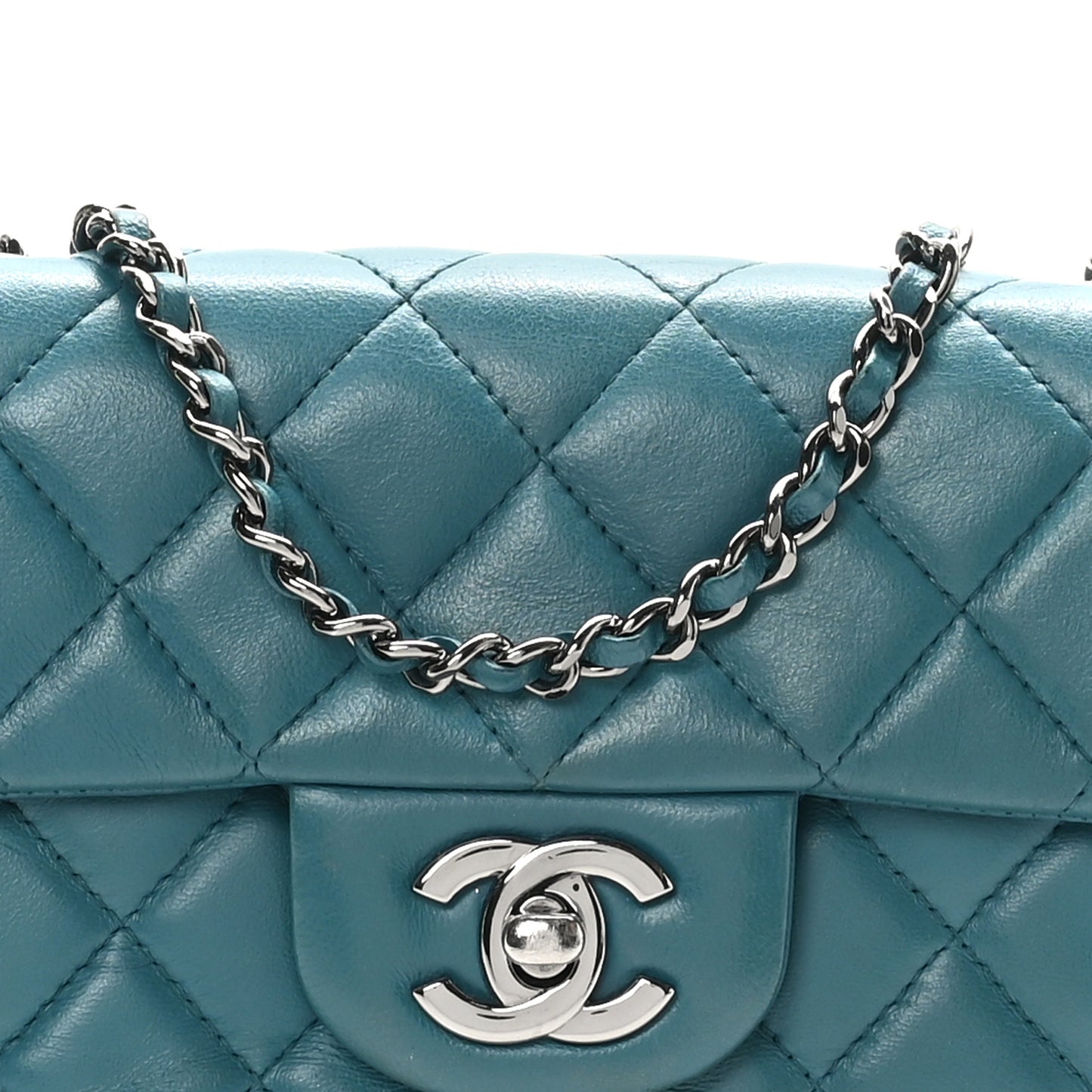 Lambskin Quilted Extra Mini Rectangular Flap