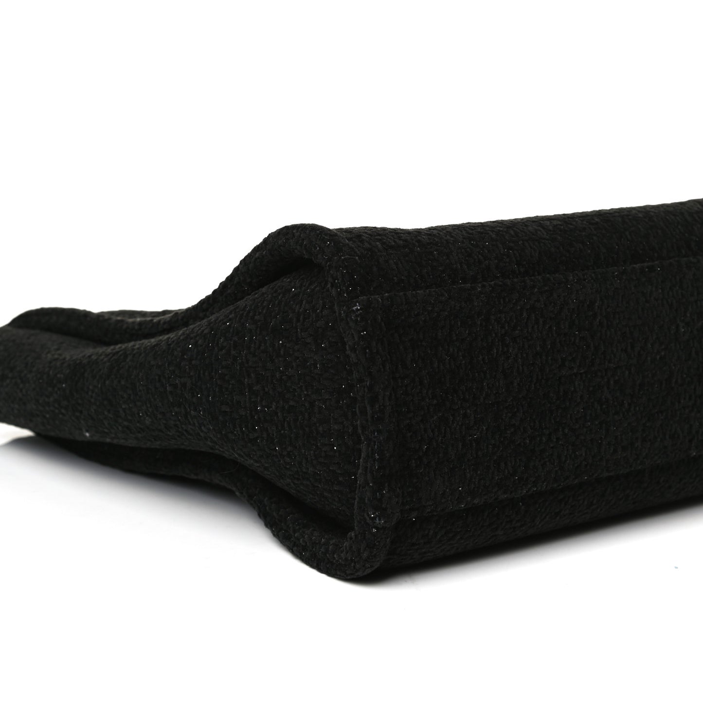 Lurex Boucle Mini Deauville Tote Black