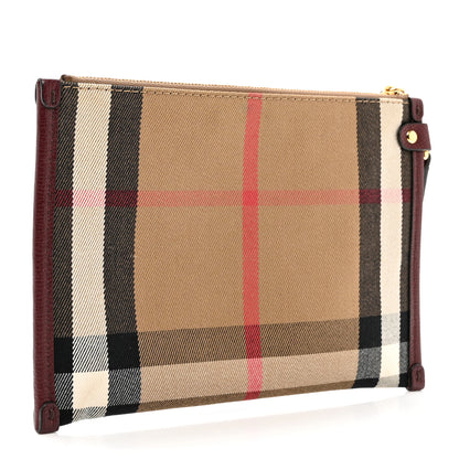 Burberry Vintage Check Honeybrook Tote Pouch Dark Plum 3 of 9
