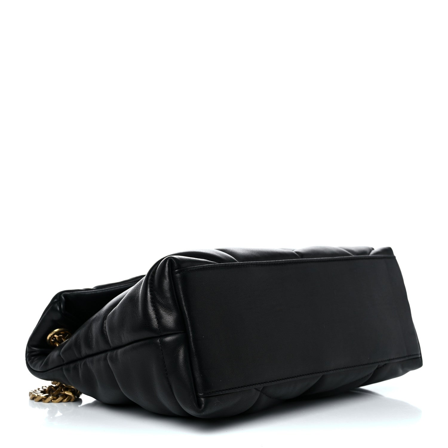 Saint Laurent Lambskin Quilted Small Loulou Puffer Monogram Chain Satchel Black 3 of 8