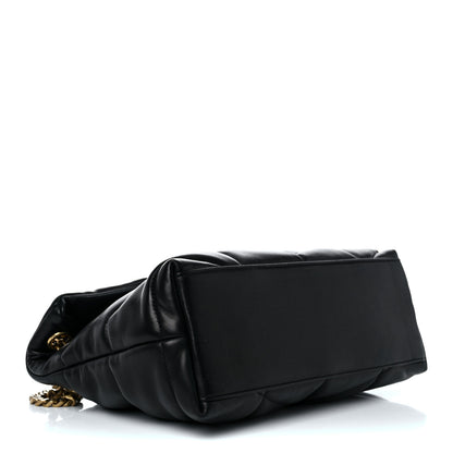 Saint Laurent Lambskin Quilted Small Loulou Puffer Monogram Chain Satchel Black 3 of 8