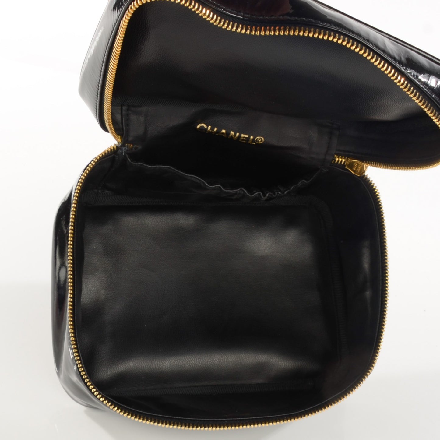 Patent Vanity Cosmetic Case Black