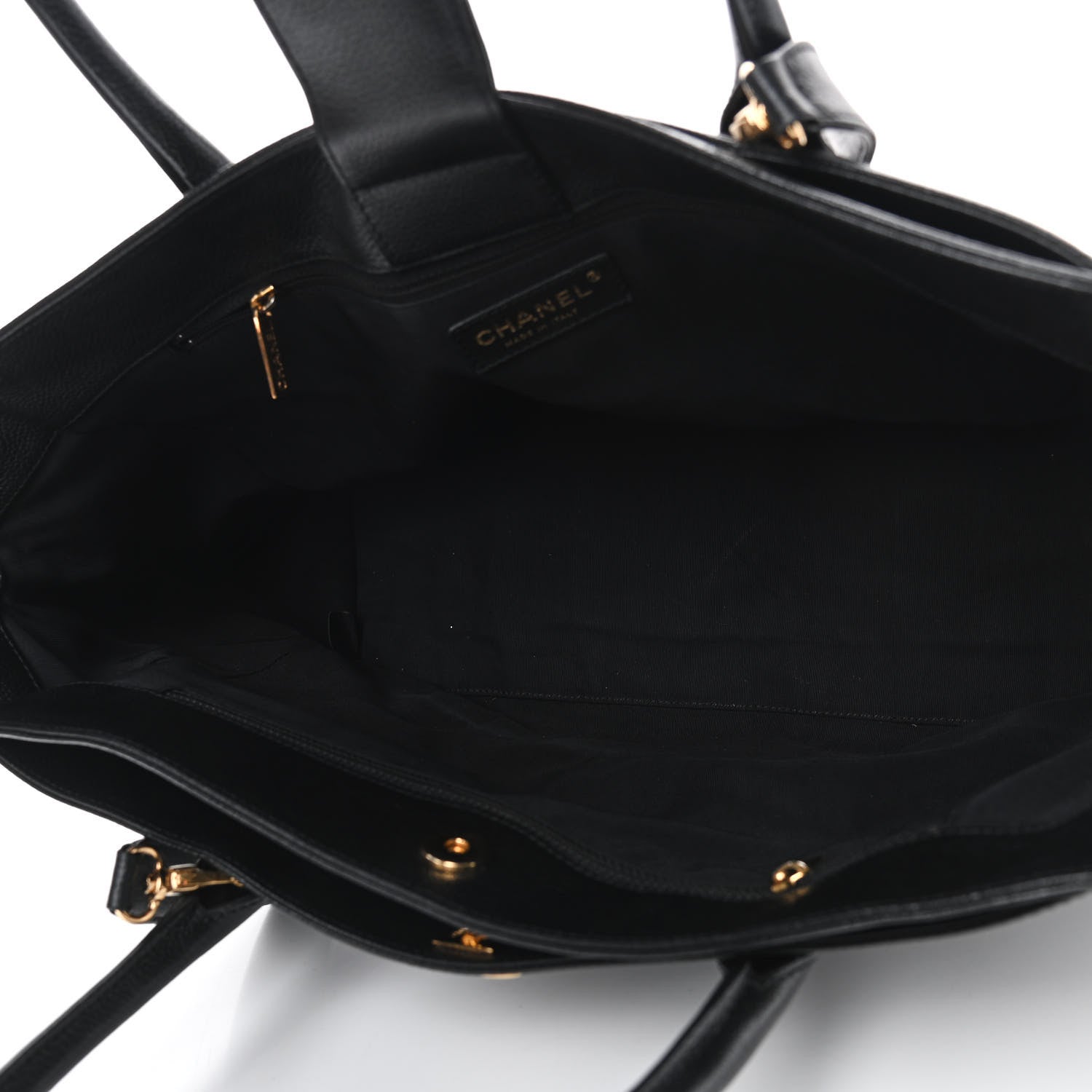 Chanel Calfskin Cerf Executive Shopper Tote Black 5 of 9