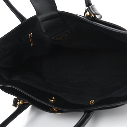 Chanel Calfskin Cerf Executive Shopper Tote Black 5 of 9