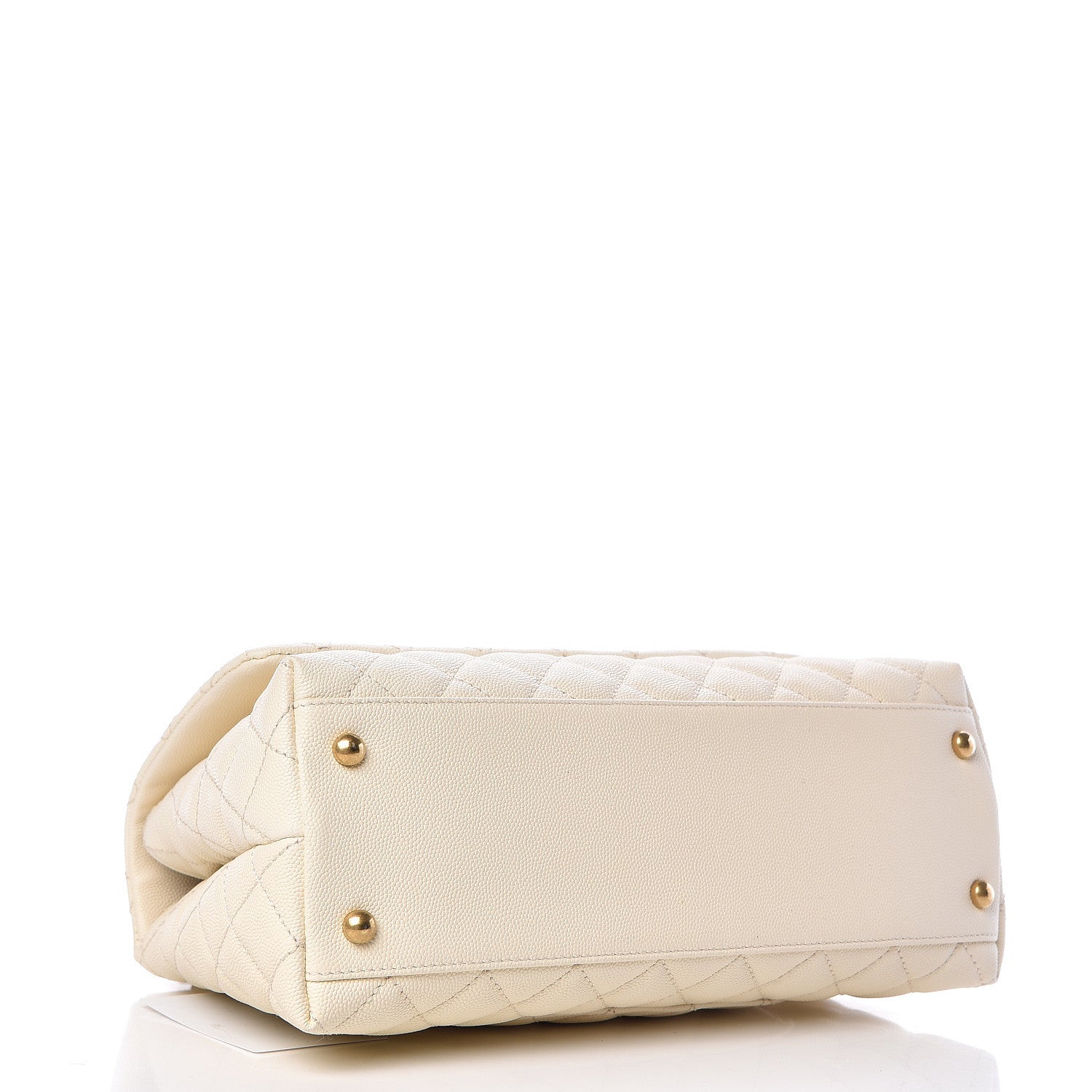 Chanel Caviar Quilted Small Coco Handle Flap White 4 of 10