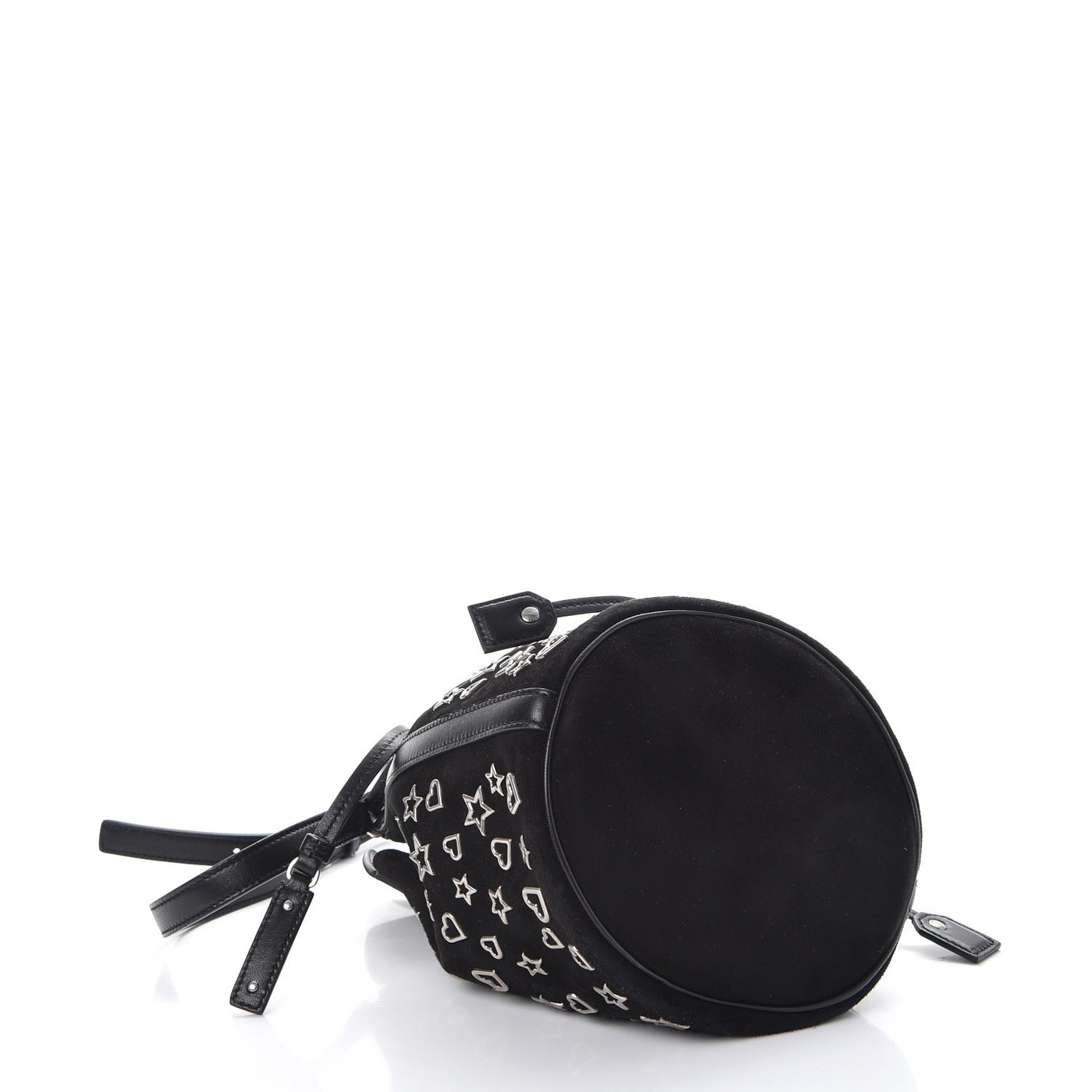 Suede Small Anja Bucket Bag Black