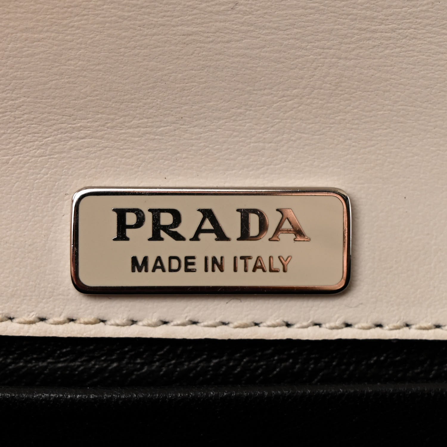 Prada City Calfskin Saffiano Studded Cahier Bag White 6 of 10