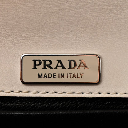 Prada City Calfskin Saffiano Studded Cahier Bag White 6 of 10